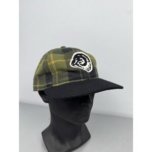Duckworth Sawtooth Hat Adjustable Cap Sandlot Blue Green Plaid Merino Wool